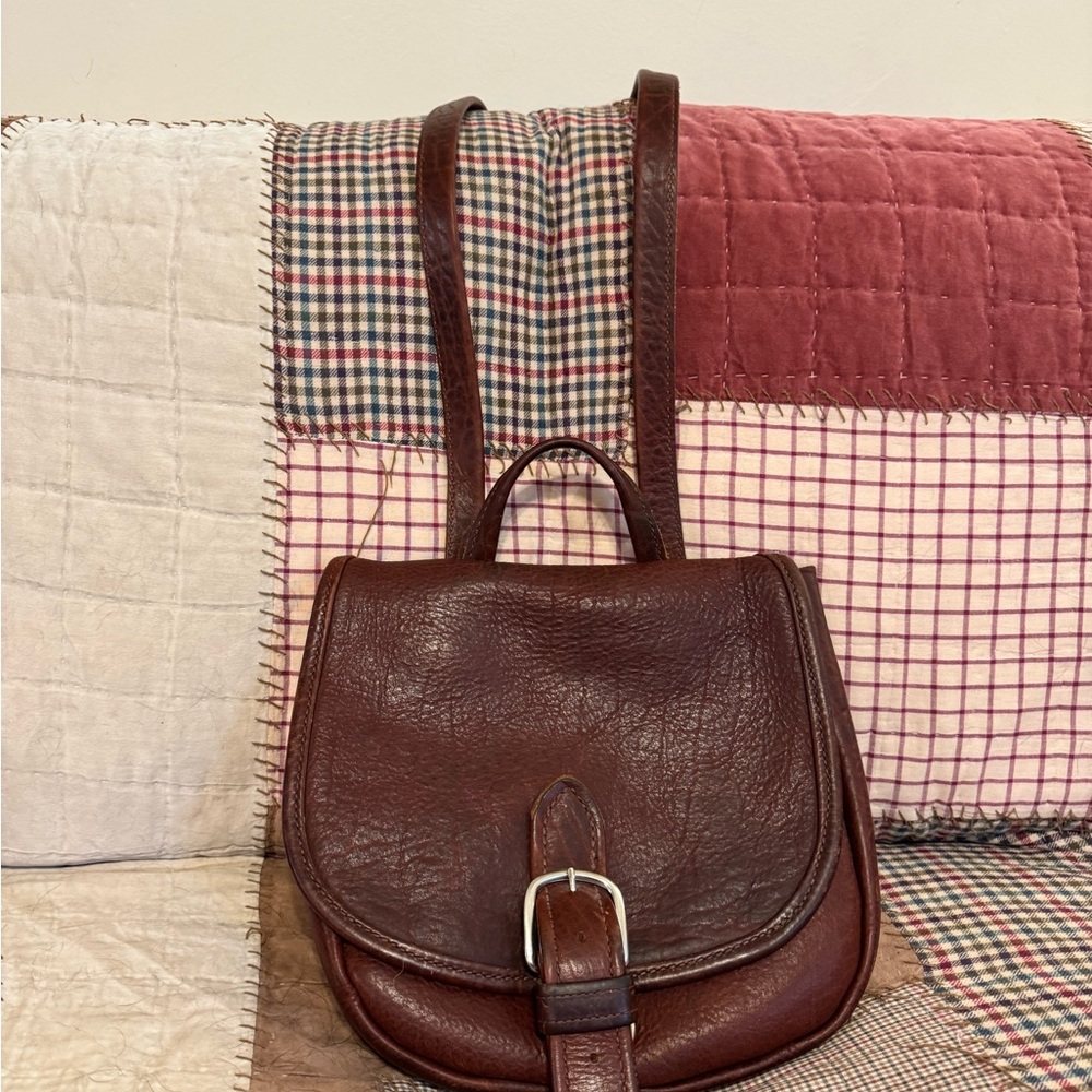 Bison Leather Saddle Bag purse convertible backpack